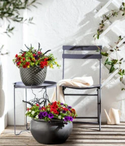 Dehner Keramik-Topf Bavaria, Bauchig -Wurzel Herz Verkaufsgeschäft 167510 167544 167643 WE MO 10 KeramikPflanztopfBavariaglasiert