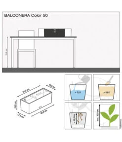 LECHUZA® Kunststoff-Kasten Balconera Color, Rechteckig -Wurzel Herz Verkaufsgeschäft 1703263 WE IG 001 LechuzaKunststoffkastenBalconeraColor