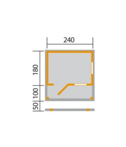 Weka Gartenhaus Nature 1, Ca. B287/H251/T331 Cm -Wurzel Herz Verkaufsgeschäft 1807122 BildD 001 GartenhausNature3Gr1