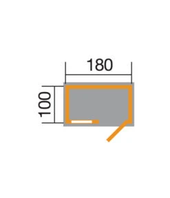 Weka Gerätehaus 345 Gr. 1, Ca. B205/H217/T129 Cm -Wurzel Herz Verkaufsgeschäft 1815158 BildD 001 14mmGardenboxGr1ET