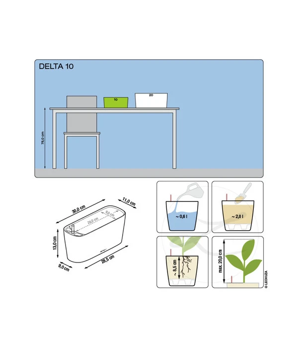 LECHUZA® Kasten DELTA, All-in-One-Set 4 LECHUZA® Kasten DELTA, All-in-One-Set – Bild 4
