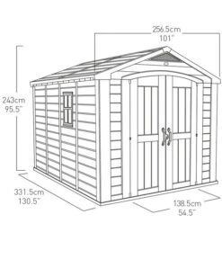 Keter Kunststoffgerätehaus Factor 8x11, Ca. B256,5/H243/T331,5 Cm -Wurzel Herz Verkaufsgeschäft 3037967 WE BG 001 KeterGeraetehaus