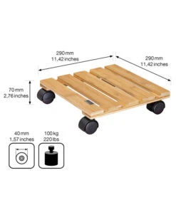 Wagner Pflanzroller Bambus, 29 X 29 Cm -Wurzel Herz Verkaufsgeschäft 3213022 WE BG 003 MULTIROLLERBAMBOO