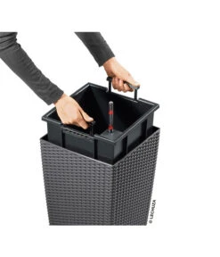 LECHUZA® Kunststoff-Topf Cubico Cottage -Wurzel Herz Verkaufsgeschäft 3528429 WE DE 001 LechuzaCubicoCottageBlumenkuebeleckigBlumentopfBlumenvase