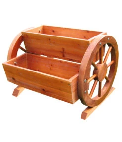 Habau Blumenkasten Mit Wagenrad