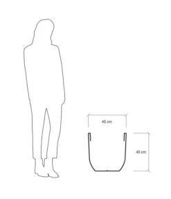 Farmet Kunststoff-Topf Orione Alto, Fluoreszierend -Wurzel Herz Verkaufsgeschäft 4108742 WE DE 004 ORIONEALTOHoherRunderPflanzkuebelDurchmesser40cm40cmhochFLUORESZIERENDHELLBLAU