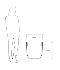 Farmet Kunststoff-Topf-Set Orione Alto, Rund, Anthrazit, 2-teilig -Wurzel Herz Verkaufsgeschäft 4109195 WE DE 004 ORIONEALTOHoherRunderPflanzkuebelDurchmesser50cm50cmhochDUNKELANTHRAZIT