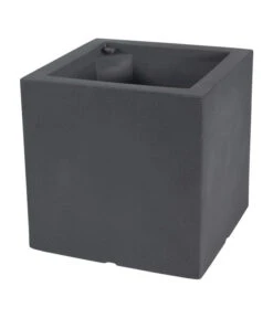 Farmet Kunststoff-Pflanzkübel Atlantis, Doppelwandig Mit Bewässerungssystem, Dunkelanthrazit