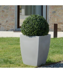 Farmet Kunststoff-Topf-Set Hydrus, Quadratisch, Grau, 2-teilig -Wurzel Herz Verkaufsgeschäft 4182309 WE DE 002 HYDRUSQuadratischerPflanzkuebel36x36x50cmhochSTEINBEIGE