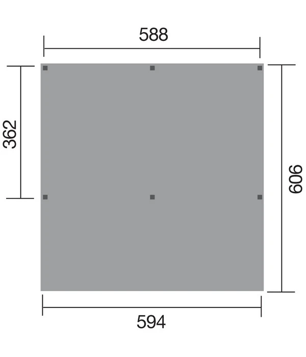 Weka Y-Doppelcarport 612 Ohne Dacheindeckung, Ca. B592/H250/T606 Cm 2 Weka Y-Doppelcarport 612 Ohne Dacheindeckung, Ca. B592/H250/T606 Cm – Bild 2