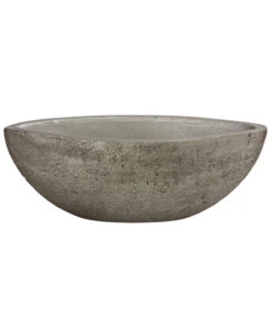Dehner Keramik-Jardiniere Kane, Oval, Braun, Ca. B36/H13/T13 Cm