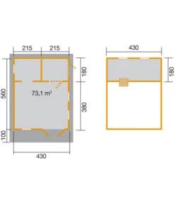 Weka Gartenhaus 155, Ca. B500/H358/T690 Cm -Wurzel Herz Verkaufsgeschäft 608398 WE DE 001 GartenhausMueritzWeka