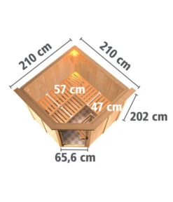 Wolff Finnhaus Innensauna De Luxe Gaia, Ca. B210/H202/T210 Cm 14 Wolff Finnhaus Innensauna De Luxe Gaia, Ca. B210/H202/T210 Cm -Wurzel Herz Verkaufsgeschäft 6618839 WE BG 002 FinnhausInnensaunadeluxeGaia