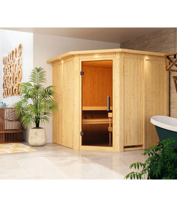 Wolff Finnhaus Innensauna De Luxe Gaia, Ca. B210/H202/T210 Cm 2 Wolff Finnhaus Innensauna De Luxe Gaia, Ca. B210/H202/T210 Cm – Bild 2