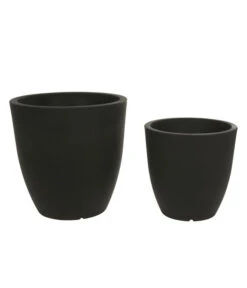 Farmet Kunststoff-Topf-Set Orione Alto, Rund, Anthrazit, 2-teilig