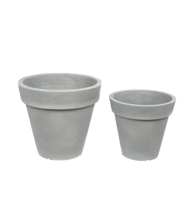 Farmet Kunststoff-Topf-Set Pegasus, Konisch, Grau, 2-teilig 1 Farmet Kunststoff-Topf-Set Pegasus, Konisch, Grau, 2-teilig