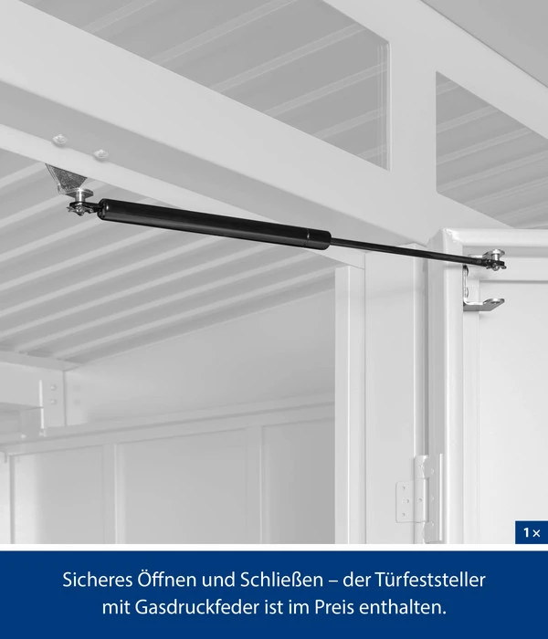 Hörmann Berry-Gerätehaus Classic-S Typ 1, Ca. B258,8/H216/T121,3 Cm 5 Hörmann Berry-Gerätehaus Classic-S Typ 1, Ca. B258,8/H216/T121,3 Cm – Bild 5