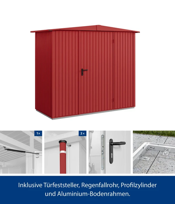 Hörmann Berry-Gerätehaus Classic-S Typ 1, Ca. B258,8/H216/T121,3 Cm 2 Hörmann Berry-Gerätehaus Classic-S Typ 1, Ca. B258,8/H216/T121,3 Cm – Bild 2