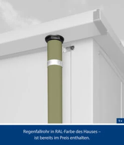Hörmann Berry-Gerätehaus Modern-P Typ 2, Ca. B247,9/H232,3/T283,4 Cm -Wurzel Herz Verkaufsgeschäft 6670244 WE DE 003 HoermannMetallgeraetehaus