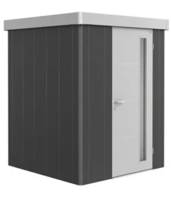 Biohort Gerätehaus Neo A, Dunkelgrau/silber