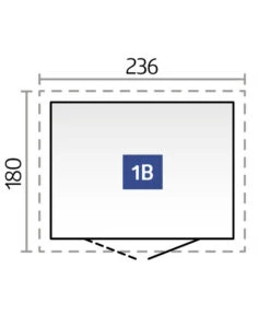 Biohort Gerätehaus Neo B, Silber/quarzgrau -Wurzel Herz Verkaufsgeschäft 6717425 WE FS 002 SkizzeNeo1B