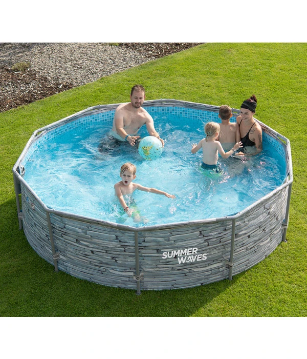 Summer Waves Frame Pool Steinoptik 8 Summer Waves Frame Pool Steinoptik – Bild 8