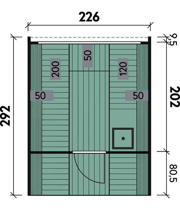Wolff Finnhaus Saunafass Premium Finja 2 Bausatz, Thermoholz, Ca. B226/H252/T292 Cm 3 Wolff Finnhaus Saunafass Premium Finja 2 Bausatz, Thermoholz, Ca. B226/H252/T292 Cm – Bild 3