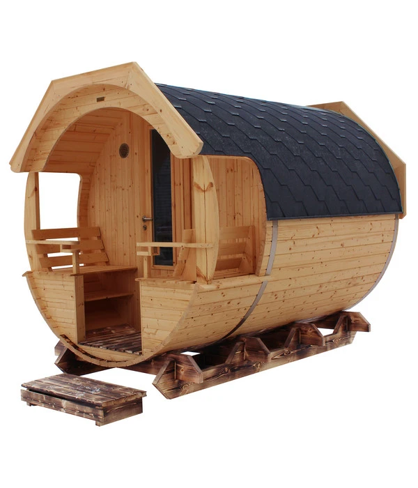 Wolff Finnhaus Saunafass Premium Finja 2 Bausatz, Thermoholz, Ca. B226/H252/T292 Cm 1 Wolff Finnhaus Saunafass Premium Finja 2 Bausatz, Thermoholz, Ca. B226/H252/T292 Cm