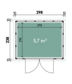 Wolff Finnhaus Metallgerätehaus Eleganto 3024, Ca. B318/H227/T258 Cm -Wurzel Herz Verkaufsgeschäft 6929327 WE DE 001 FinnhausMGHEleganto3024