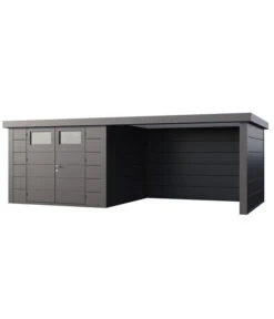 Wolff Finnhaus Metallgerätehaus Eleganto 3030, Inkl. Lounge Rechts, Ca. B662/H227/T318 Cm