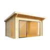 Wolff Finnhaus Gartenhaus Trondheim 70-D XL, Inkl. Schiebetür Links, Ca. B490/H256/T450 Cm