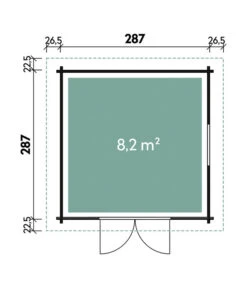 Wolff Finnhaus Gartenhaus WPC-Trend D, Ca. B340/H221/332 Cm -Wurzel Herz Verkaufsgeschäft 6931703 WE DE 001 FinnhausWPCTrend
