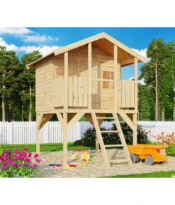 Weka Kinderstelzenhaus Tommy, Ca. B229/H282/T276 Cm -Wurzel Herz Verkaufsgeschäft 6950745 WE MO 001 WekaKinderstelzenhaus